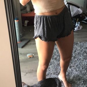 Grey Flowy Shorts